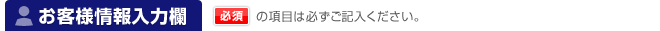 お客様情報入力欄